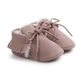 Wildleder Mokassins mit Schleife gefüttert - mybabydream