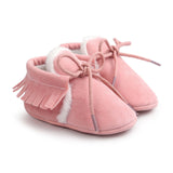 Wildleder Mokassins mit Schleife gefüttert - mybabydream