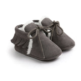 Wildleder Mokassins mit Schleife gefüttert - mybabydream