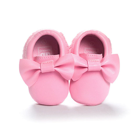 Baby Lederschuhe mit Schleife 0-18 Monate - mybabydream