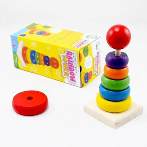 Regenbogen Ringe Holzspielzeug - mybabydream