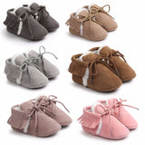 Wildleder Mokassins mit Schleife gefüttert - mybabydream