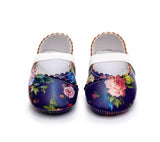 Ballerinas mit Blumenmuster aus Leder - mybabydream